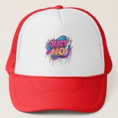 Just No – Graffiti Pop Streetwear Trucker Hat Trucker Pet (Voorkant)