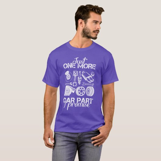 Just One More Car Part I Promise Mechanic boy T-shirt (Voorkant volledig)
