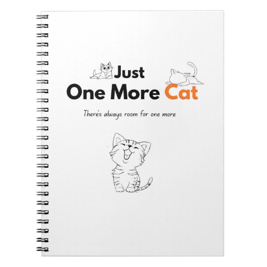 Just One More Cat Notitieboek | Kat Dagboek (Voorkant)