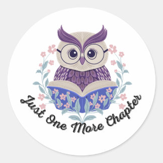 Just one more chapter - Book Lover - Reader Ronde Sticker