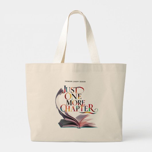 Just One More Chapter" Book Lover Tote Bag  (Achterkant)