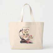 Just One More Chapter" Book Lover Tote Bag  (Voorkant)