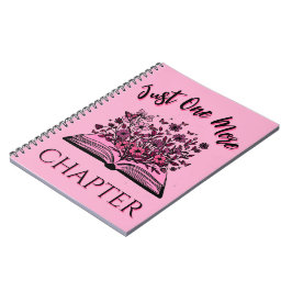 Just One More Chapter - Floral Book Lover -Bookish Notitieboek