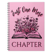 Just One More Chapter - Floral Book Lover -Bookish Notitieboek (Voorkant)