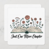 Just One More Chapter – Floral Book Lover Kaart (Voorkant / Achterkant)