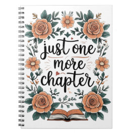 Just One More Chapter – Floral Book Lover Notitieboek