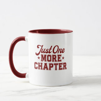 Just One More Chapter Mug Maroon Bookworm Mok