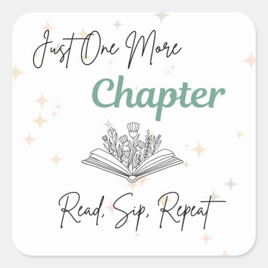 Just One More Chapter Sticker | Book Lover Decal (Voorkant)