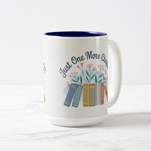 Just One More Chapter Two Tone Mug Tweekleurige Koffiemok (Voorkant rechts)