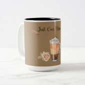 Just One More Cup Tweekleurige Koffiemok (Voorkant links)