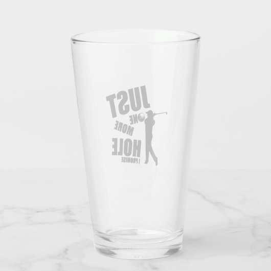 Just One More Hole I Promise Golf Glas (Achterkant)