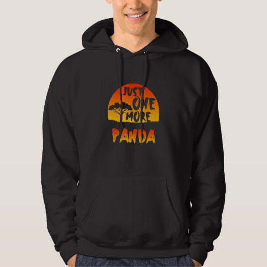 Just One More Panda Inspirational Endangered Anima Hoodie (Voorkant)