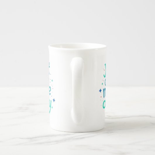 Just One More Query Bone China Mug Porselein Kop (Achterkant)