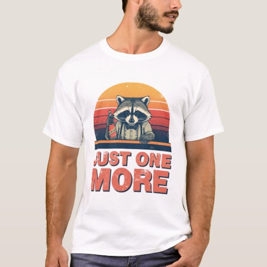 Just One More Raccoon Bartender Shirt (Voorkant)
