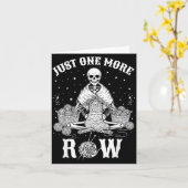 Just One More Row Crochet Skeleton Crocheting Knit Kaart (Gele Bloem)
