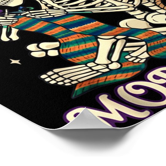 Just One More Row Crochet Skeleton Crocheting Knit Poster (Hoek)