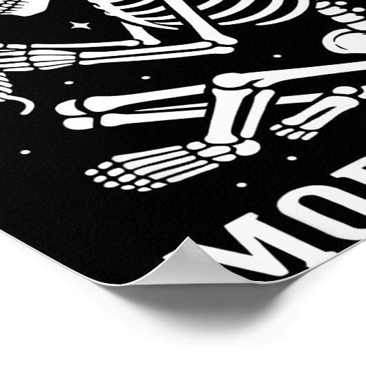 Just One More Row Crochet Skeleton Crocheting Knit Poster (Hoek)