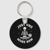 Just One More Row Crochet Skeleton Crocheting Knit Sleutelhanger (Voorkant)