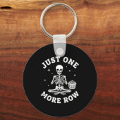 Just One More Row Crochet Skeleton Crocheting Knit Sleutelhanger (Voorkant)