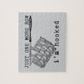 Just One More Row I'm Hooked Crochet Hook and Yarn Legpuzzel (Verticaal)