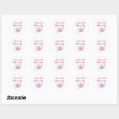 Just One More Row Knitting Art Ronde Sticker (Vel)