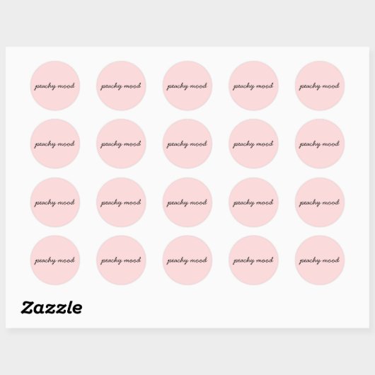 Just Peachy Cute Minimalist Script Design Ronde Sticker (Vel)