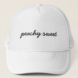 Just Peachy | Cute Minimalistische Fun Quote Desig Trucker Pet