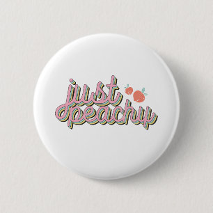 "Just Peachy" Cute Peach Ronde Button 5,7 Cm