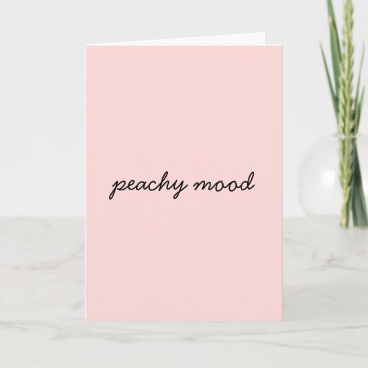 Just Peachy Modern Minimal Script Design Kaart (Voorkant)