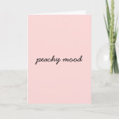 Just Peachy Modern Minimal Script Ontwerp Kaart (Voorkant)