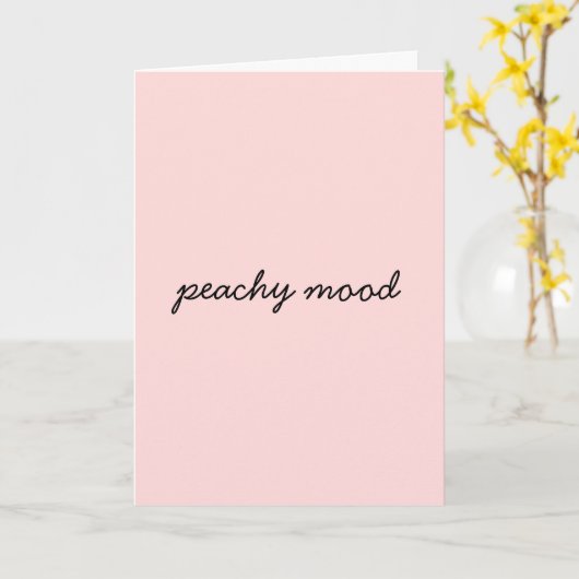 Just Peachy Modern Minimal Script Ontwerp Kaart (Gele Bloem)
