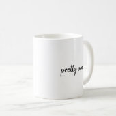 Just Peachy Modern Minimalist Cute Script Design Koffiemok (Voorkant rechts)