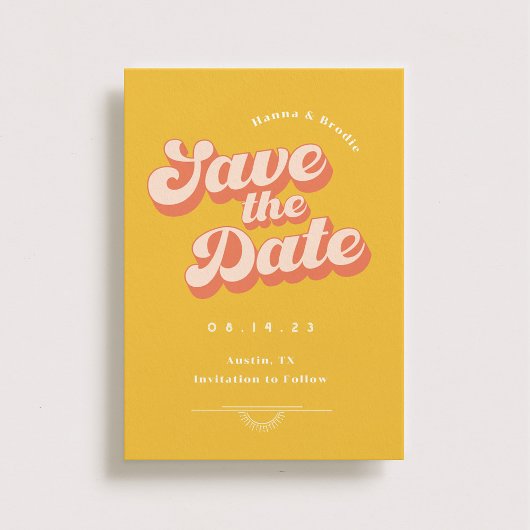 Just Peachy Non Photo Huwelijk Opslag de Datum Save The Date