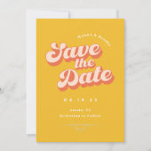 Just Peachy Non Photo Huwelijk Opslag de Datum Save The Date (Voorkant)