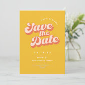 Just Peachy Non Photo Huwelijk Opslag de Datum Save The Date (Staand voorkant)