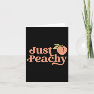 Just Peachy Retro 70s Georgia Peaches Summer Fruit Kaart