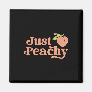 Just Peachy Retro 70s Georgia Peaches Summer Fruit Magneet