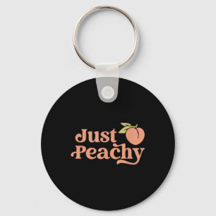 Just Peachy Retro 70s Georgia Peaches Summer Fruit Sleutelhanger
