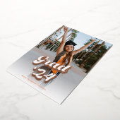 Just Peachy Rose Gold Afstudeer Aankondiging (Gedraaid)