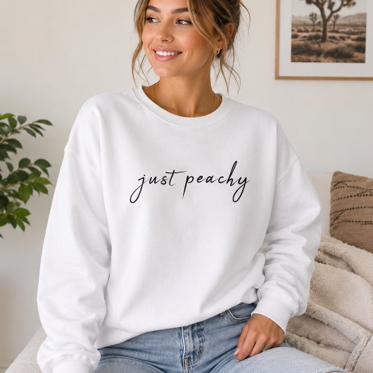 Just Peachy T-shirt | Minimaal Cute Geschenktop