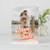 Just Peachy Wedding Save the Date (Staand voorkant)