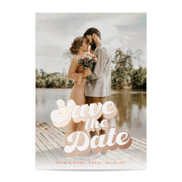 Just Peachy Wedding Save the Date Folie Uitnodiging