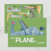 Just Plane(r) Love You Tool Valentijns Briefkaart (Voorkant / Achterkant)
