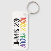 Just Pride Not Shame | Rainbow Gay Pride Sleutelhanger (Achterkant)