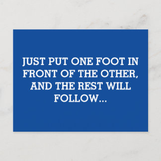 Just put one foot in front of the other briefkaart