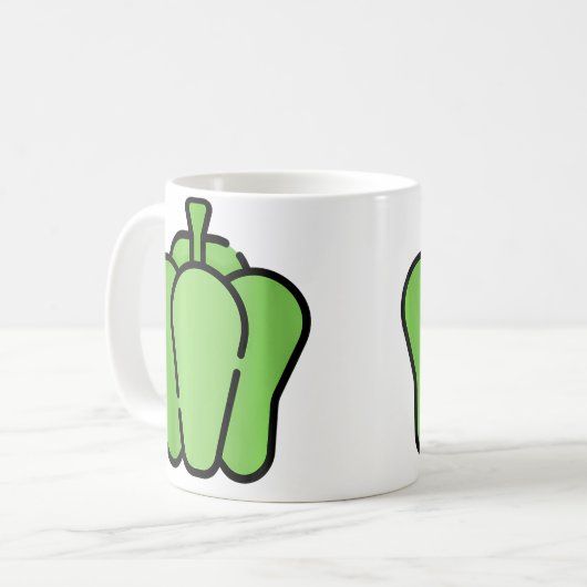 Just Really Like Bell Peppers Green Pepper Koffiemok (Voorkant links)
