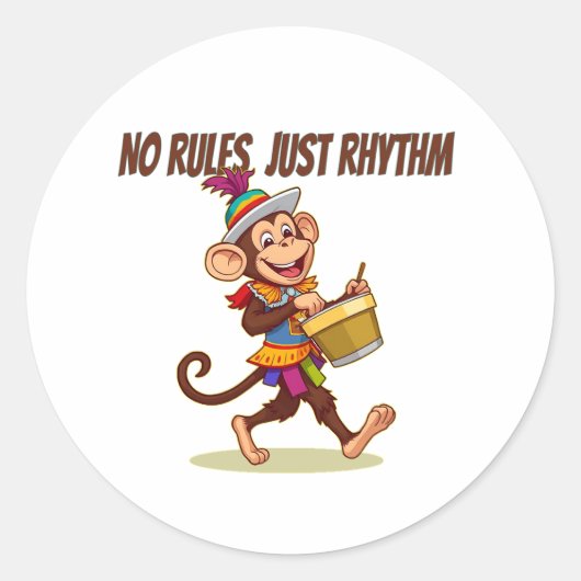 Just Rhythm Ronde Sticker (Voorkant)