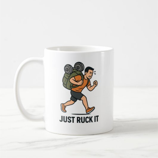 Just Ruck It Funny Fitness Mug – Perfect Gift for  Koffiemok (Links)