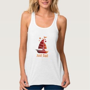 "Just Sail" Vrouwen Racerback Tank