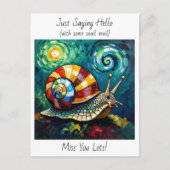 Just Saying Hello with some Snail Mail Briefkaart (Voorkant)